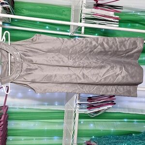 Loft SILVER SLEEVELESS DRESS SIZE 4